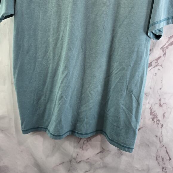 Carhartt T Shirt Mens Large Blue Pocket Relaxed Fit Short Sleeve Delmont Raglan - Picture 7 of 11